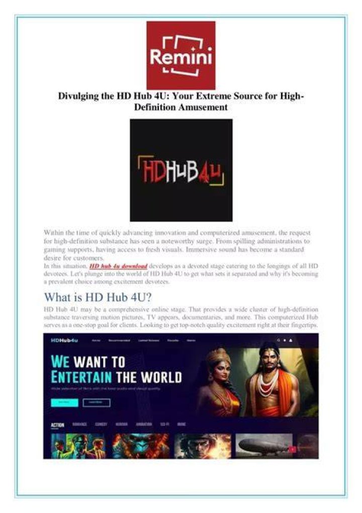 HD 4 Hub: The Ultimate Destination for High-Definition Content