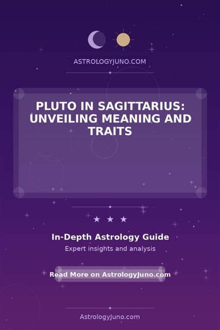 Pluto in Sagittarius Physical Appearance: Unveiling Traits and Characteristics