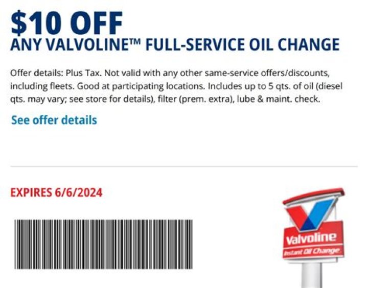 Valvoline Coupon $25 Off Oil Change: Save Big on Your Next Oil Change!